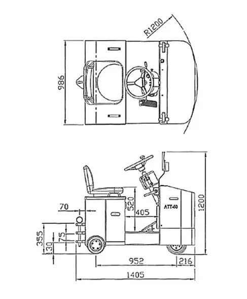 ATT-60SW 推薦商品 全電動座式拖車頭+方向盤