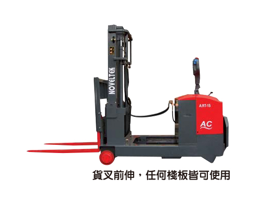 桅桿前可前伸后移型电动堆高机 AC系列, 载重1000Kg(1吨), 扬高2500MM, 货叉加赠前倾后仰功能