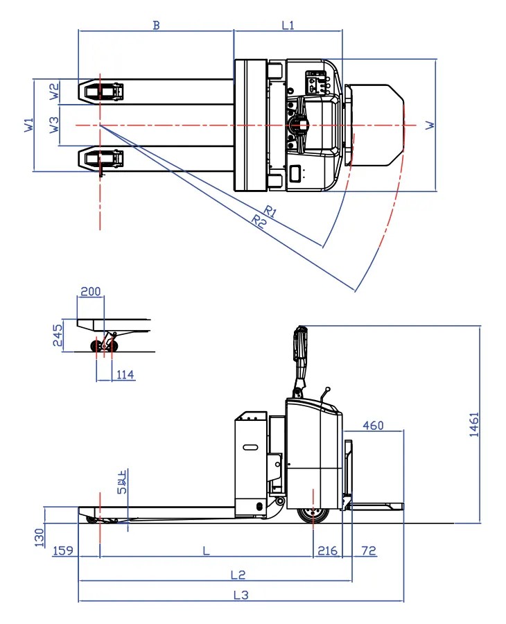 APT-50/70+EPS电子动力转向 交流电AC无段全电动拖板车（重型）（5.0吨 / 7.0吨）